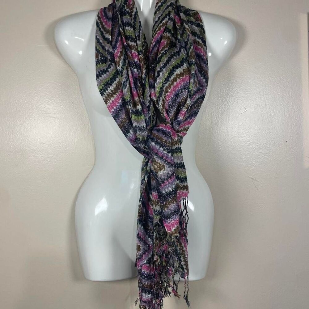 Women's multi-Scarf-wraps metallic net rectangular scarf,